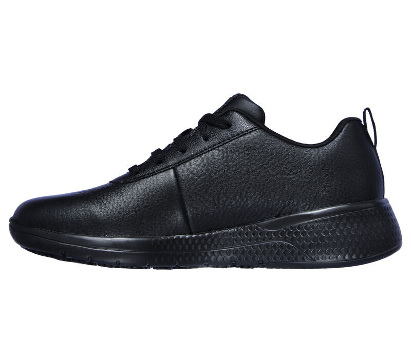 SKECHERS MARSING GMINA Work FOOTWEAR scarpa da donna in pelle bottolata nera