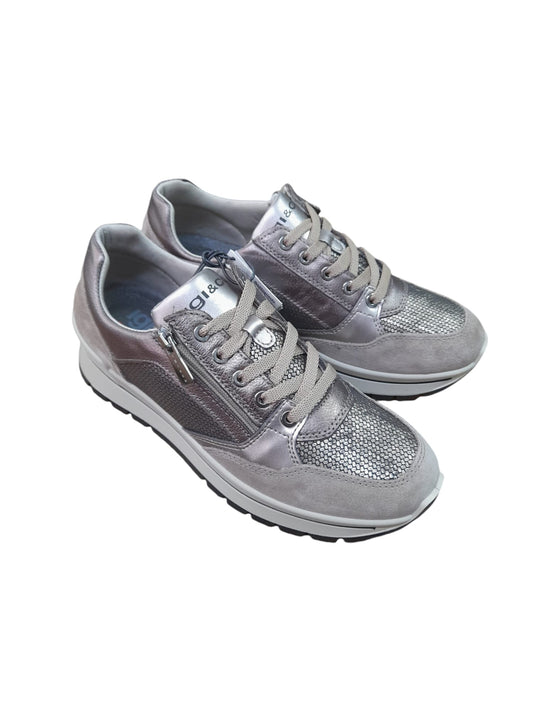 Sneakers IGI&CO scarpa sportiva donna MADE IN ITALY scamosciato max fango/beige