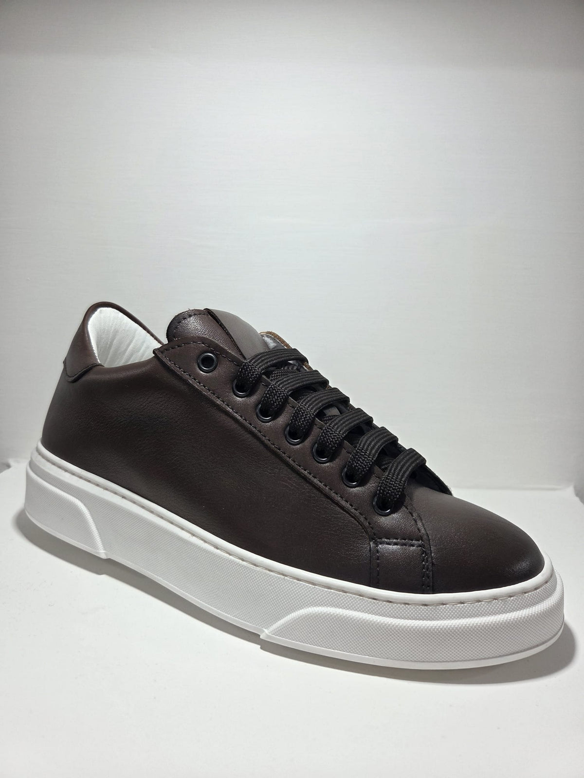 Sneakers uomo Londra in pelle testa di moro CHAMPIGNON calzature MADE IN ITALY