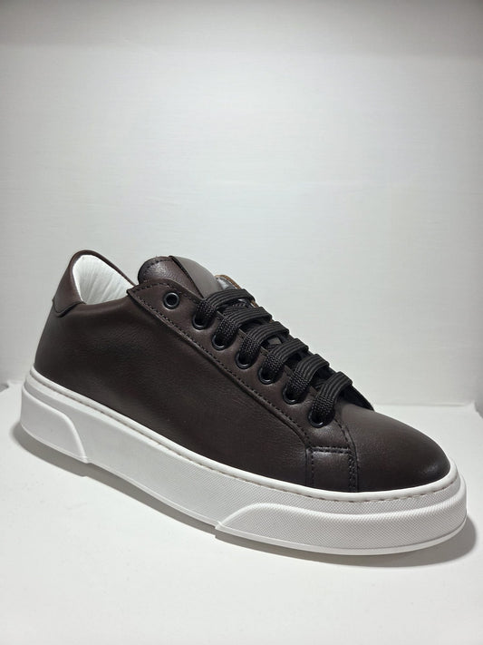 Sneakers uomo Londra in pelle testa di moro CHAMPIGNON calzature MADE IN ITALY