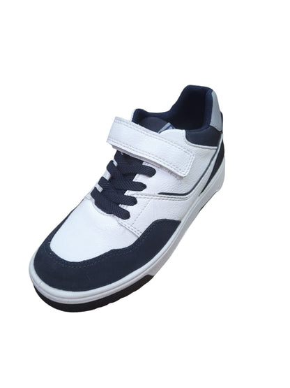 Sneaker PRIMIGI SPORT scarpa ginnastica da bambino in pelle/nappa bottolato bianco