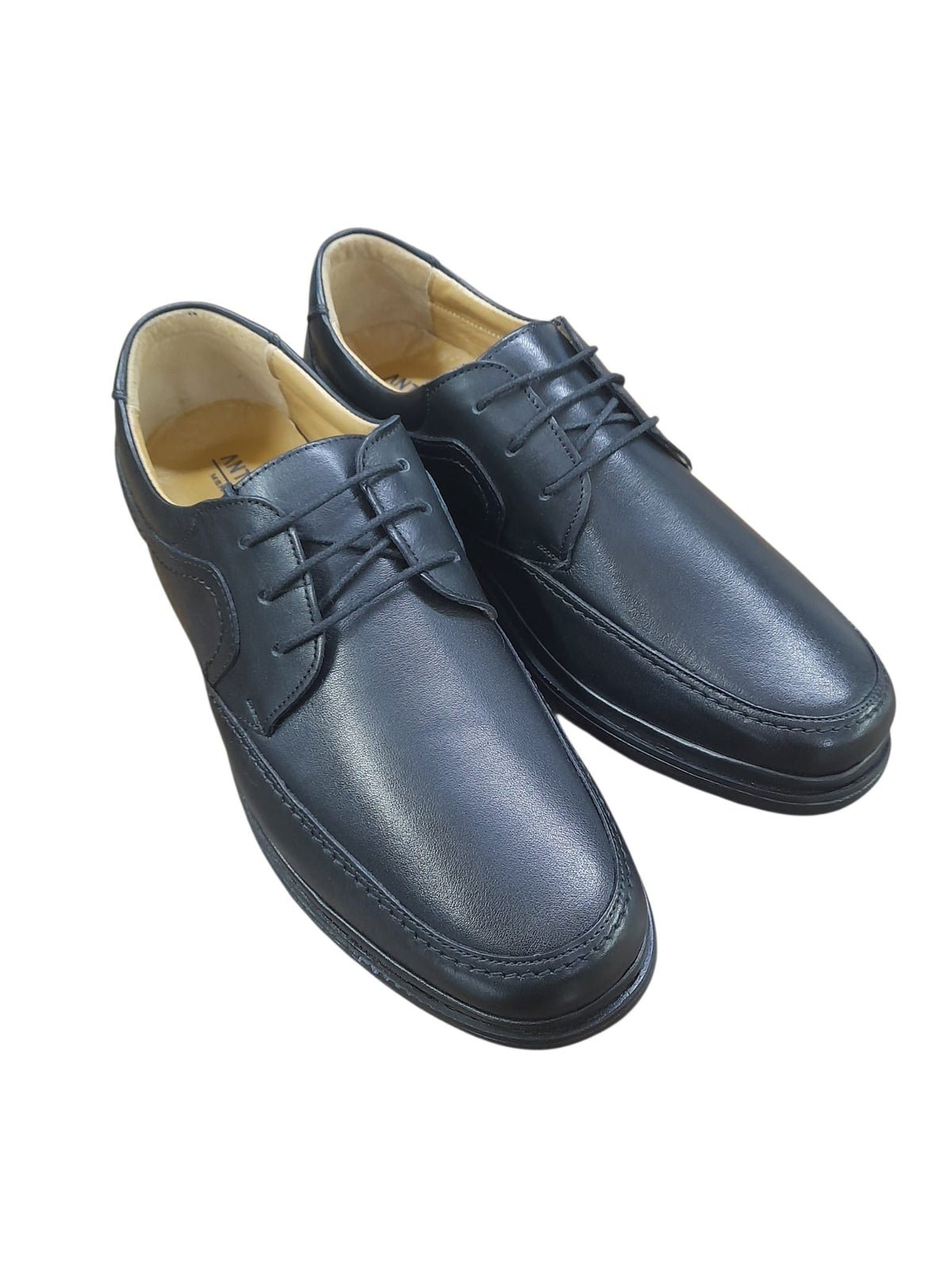 Scarpa linea confort ANTONELLO morbidone uomo MADE IN SPAIN in pelle/nappa soft nero