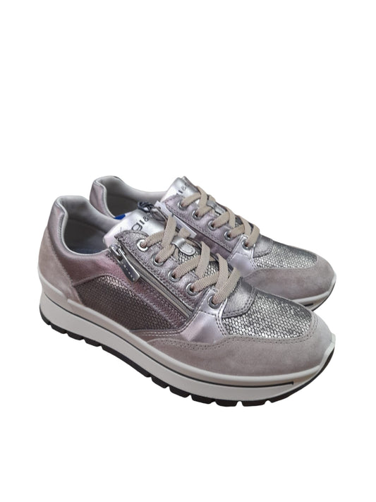 Sneakers IGI&CO scarpa sportiva donna MADE IN ITALY scamosciato max fango/beige