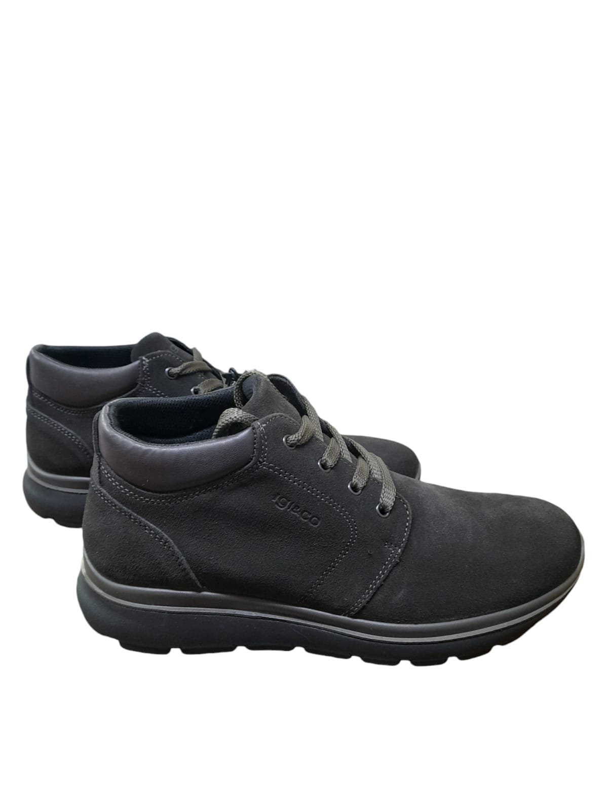 Polacchine IGI&CO scarpa da uomo casual MADE IN ITALY in camoscio special caffè