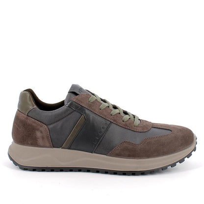 Sneakers IGI&CO scarpa sportiva/casual uomo MADE IN ITALY in camoscio castagno