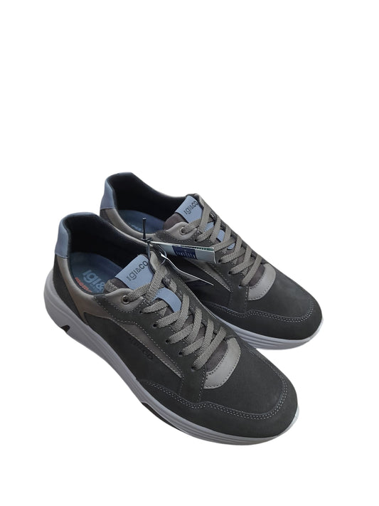 Sneaker IGI&CO scarpa uomo MADE IN ITALY camoscio special caffe scuro con MEMORY FOAM