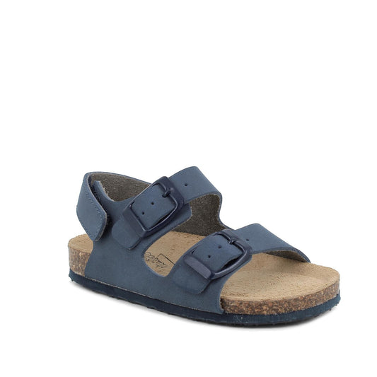 Sandalo PRIMIGI modello BIRK scarpa bambino in nabuk blu