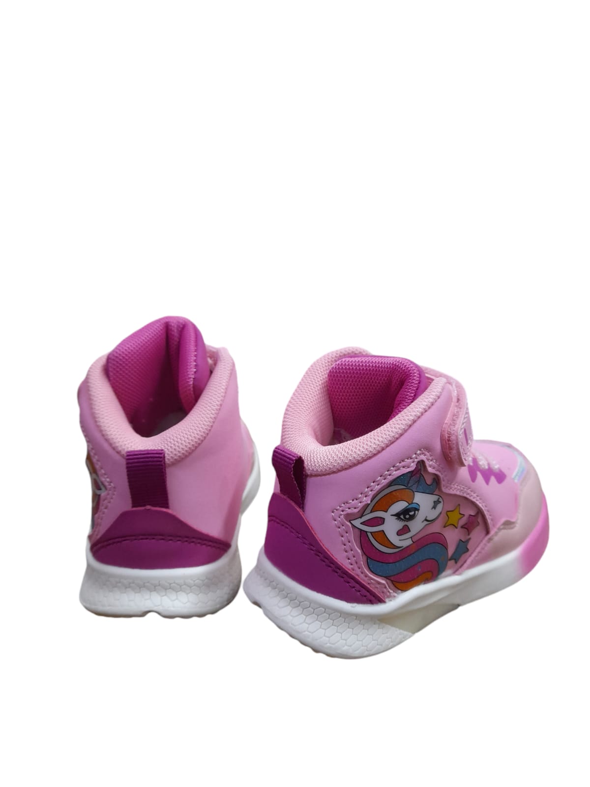 Scarpa PRIMIGI SPORT LIGHTS ginnastica bambina a luci led bambino pelle rosa rialzato