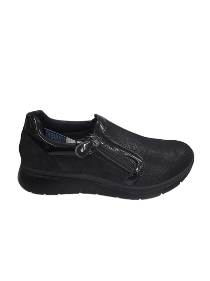 Sneaker ENVAL SOFT scarpa da donna con cerniera MADE IN ITALY tessuto flyknit nero