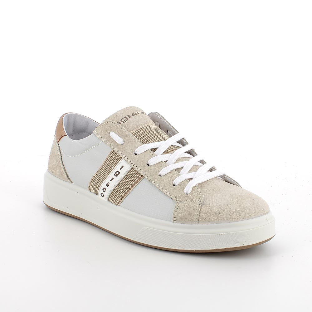 Sneakers IGI&CO scarpa sportiva uomo MADE IN ITALY in tessuto camoscio special sabbia