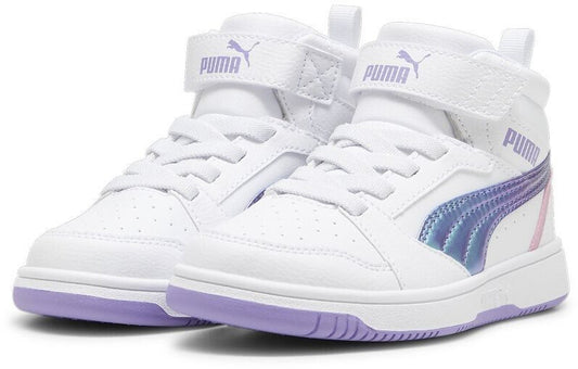 Puma Rebd V6 MidBouncySky AC+PS scarpa colletto rialzato bambina pelle bianca