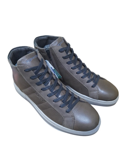 Sneaker IGI&CO scarpa uomo MADE IN ITALY pelle/vitello caffè a colletto alto