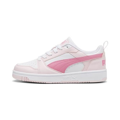 Sneaker PUMA REBOUND V6 LO AC+ PS scarpa da bambina in pelle rosa e bianca