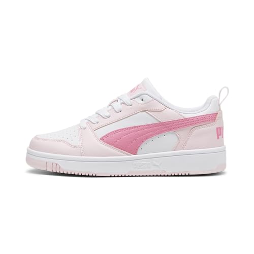 Sneaker PUMA REBOUND V6 LO AC+ PS scarpa da bambina in pelle rosa e bianca