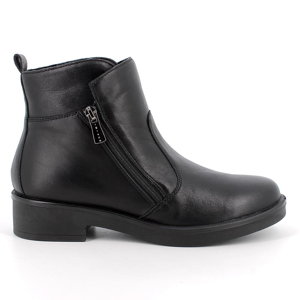 Tronchetto IGI&CO stivaletto donna MADE IN ITALY in pelle/nappa soft nero
