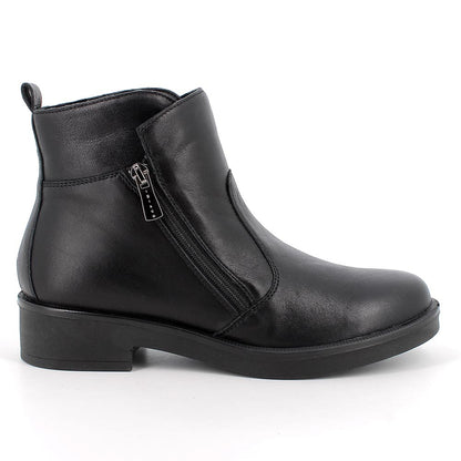 Tronchetto IGI&CO stivaletto donna MADE IN ITALY in pelle/nappa soft nero