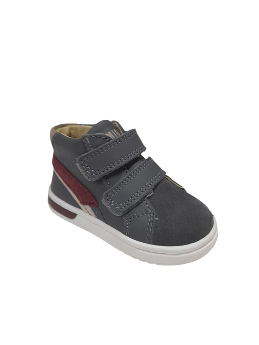 Sneaker PRIMIGI scarpa bambino Primi Passi in pelle e scamosciato grigio