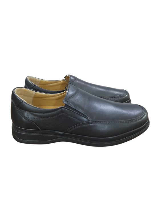 Mocassino linea confort ANTONELLO morbidone uomo MADE IN SPAIN pelle/nappa soft nero