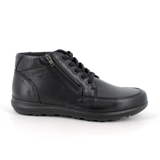 Scarpa a collo alto linea confort ENVAL SOFT uomo MADE IN ITALY pelle/nappa soft nero