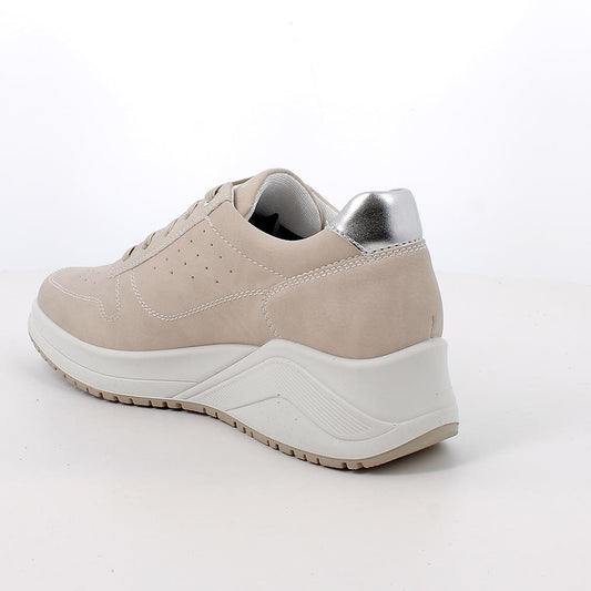 Sneakers IGI&CO scarpa sportiva donna MADE IN ITALY in nabuk delave Beige osso