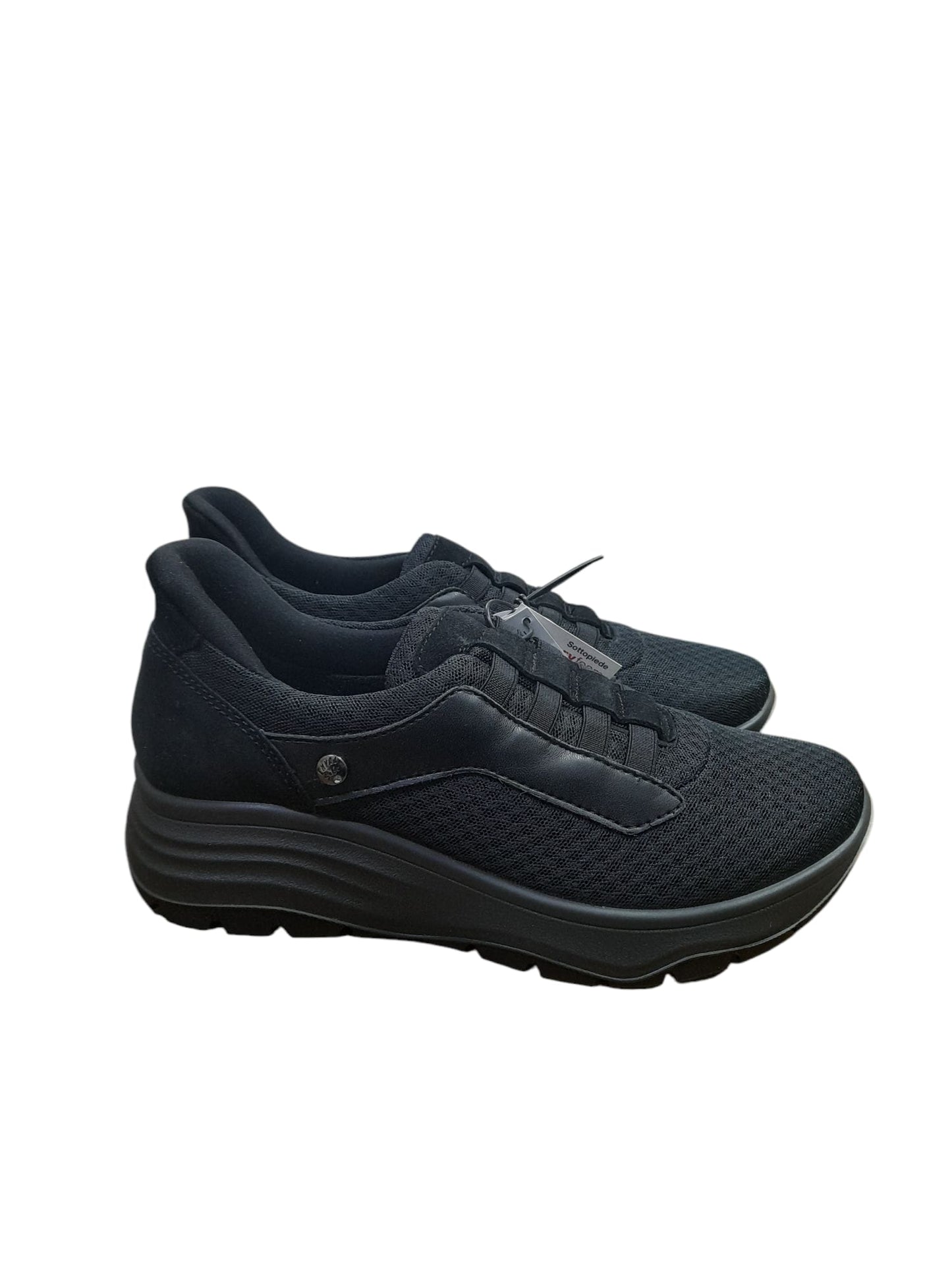Scarpa ENVAL SOFT Slip-Ins confort MADE IN ITALY da donna in tessuto Flyknit nero
