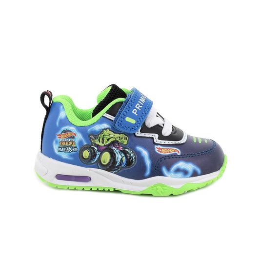 Sneakers PRIMIGI HOT WHEELS MATTEL scarpa ginnastica Primi Passi pelle blu con luci
