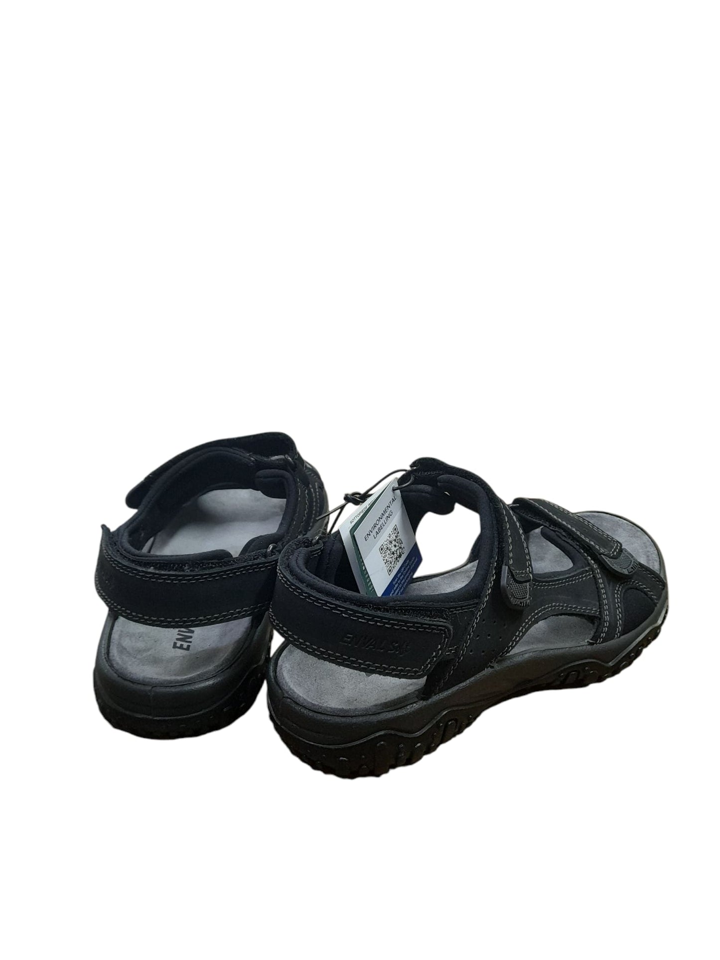 Sandalo ENVAL SOFT uomo MADE IN ITALY in nabuk liscio nero