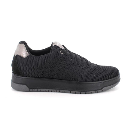 Sneakers IGI&CO scarpa donna MADE IN ITALY in tessuto Flyknit elasticizzato nero