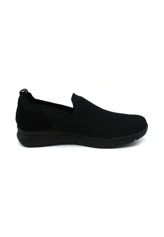 Mocassino ENVAL SOFT scarpa da uomo MADE IN ITALY tessuto elasticizzato Flyknit nero