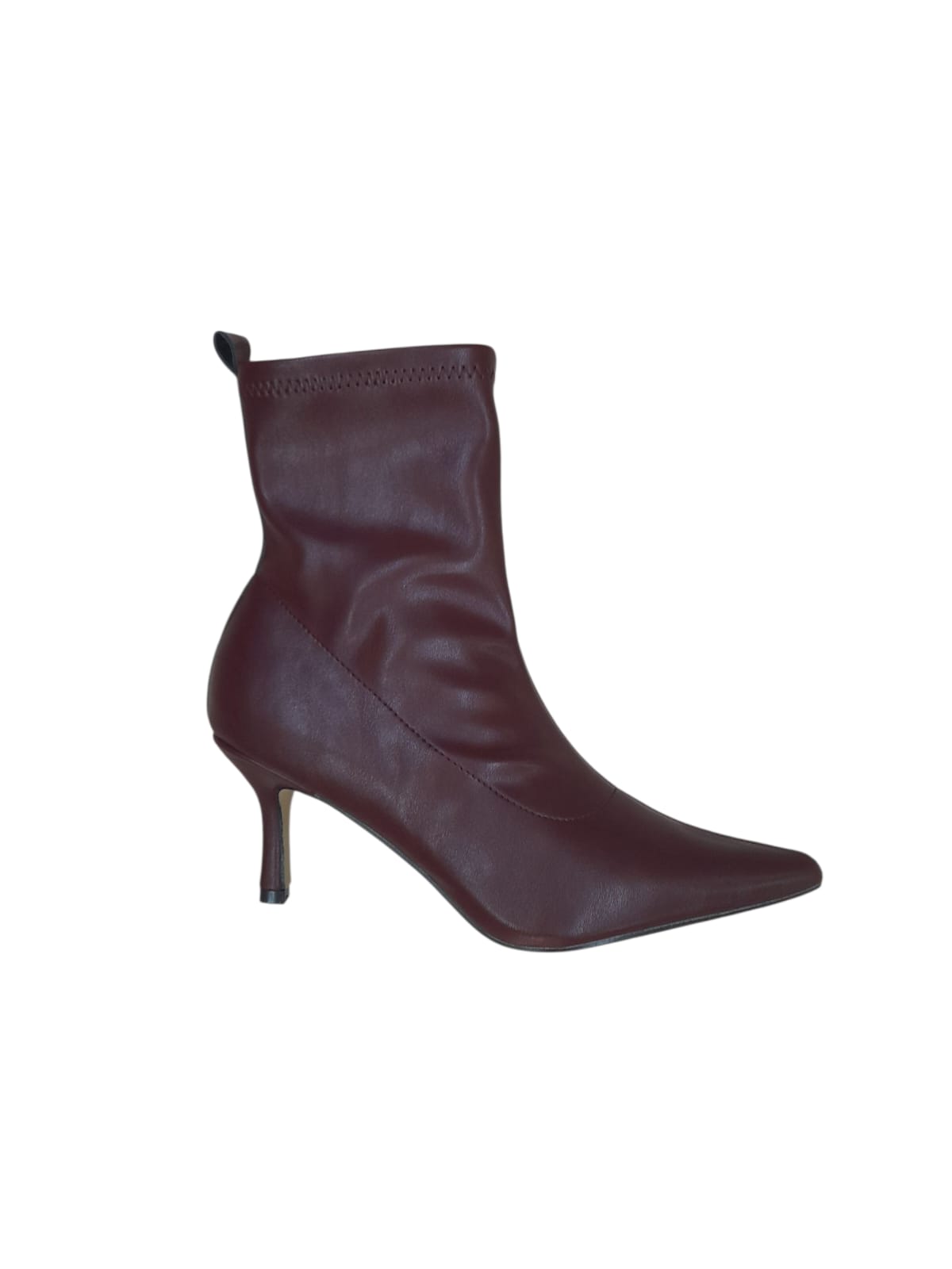 Tronchetti/stivaletti PHARD linea fashion casual scarpa donna a tacco pelle bordeaux