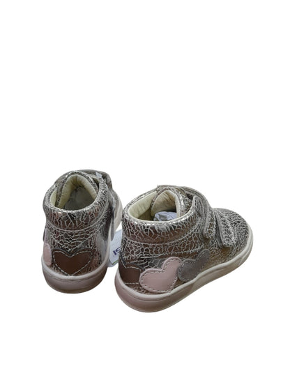 Sneakers PRIMIGI scarpa da bambina Primi Passsi in camoscio cracrè metal nude