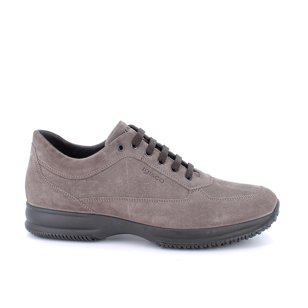 Sneakers IGI&CO scarpa sportiva/casual uomo MADE IN ITALY in camoscio special fango