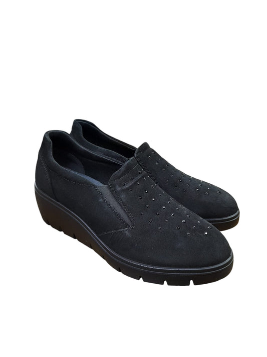 Mocassino ENVAL SOFT scarpa linea confort MADE IN ITALY in scamosciato super nero