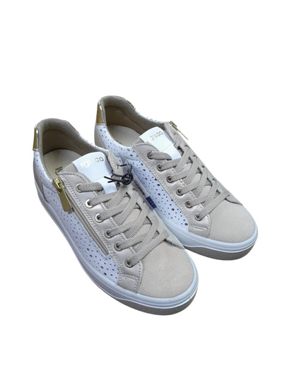 Sneakers IGI&CO scarpa sportiva donna MADE IN ITALY pelle di nappa bianco e camoscio