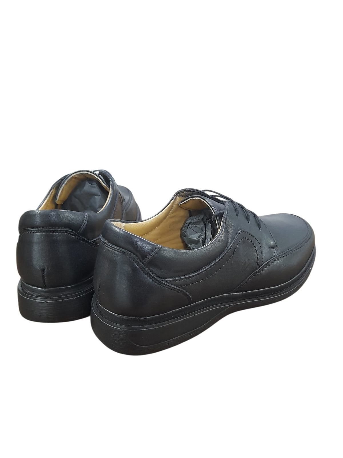 Scarpa linea confort ANTONELLO morbidone uomo MADE IN SPAIN in pelle/nappa soft nero