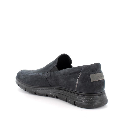 Mocassino IGI&CO scarpa da uomo MADE IN ITALY in nabuk gum blu notte