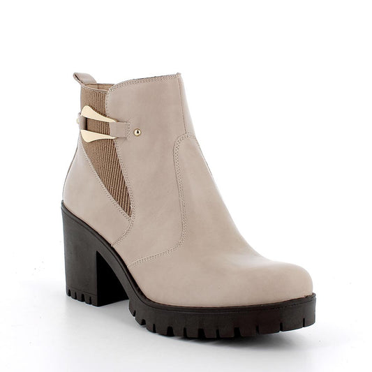 Tronchetto IGI&CO stivaletto tacco MADE IN ITALY donna pelle/vitello anticato visone