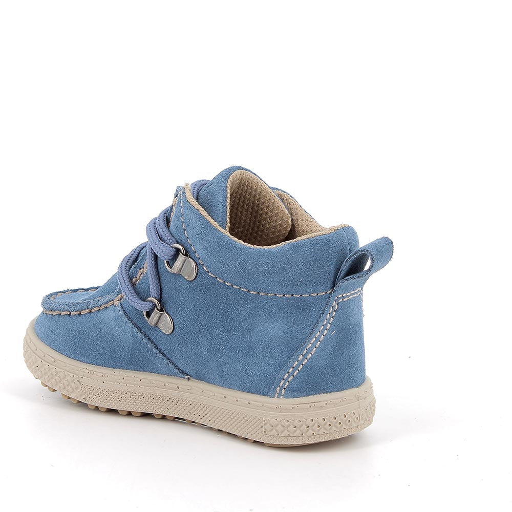 Polacchine PRIMIGI scarpa primi passi da bambino in scamosciato jeans chiaro