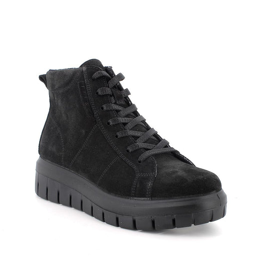 Tronchetto IGI&CO scarpa a stivaletto da donna MADE IN ITALY in camoscio  nero
