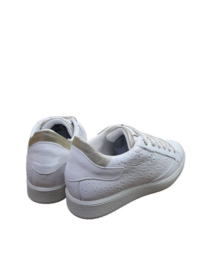 Sneakers IGI&CO scarpa sportiva donna MADE IN ITALY in pelle/nappa soft bianco bucato