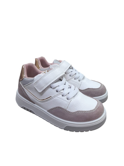 Sneaker PRIMIGI SPORT scarpa ginnastica da bambina in pelle/nappa bottolato bianco