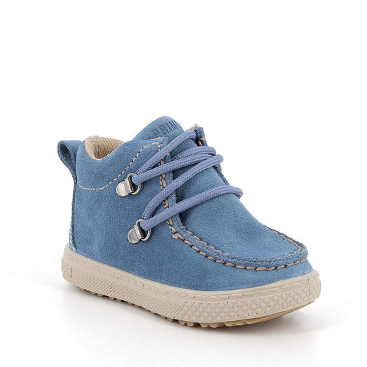 Polacchine PRIMIGI scarpa primi passi da bambino in scamosciato jeans chiaro