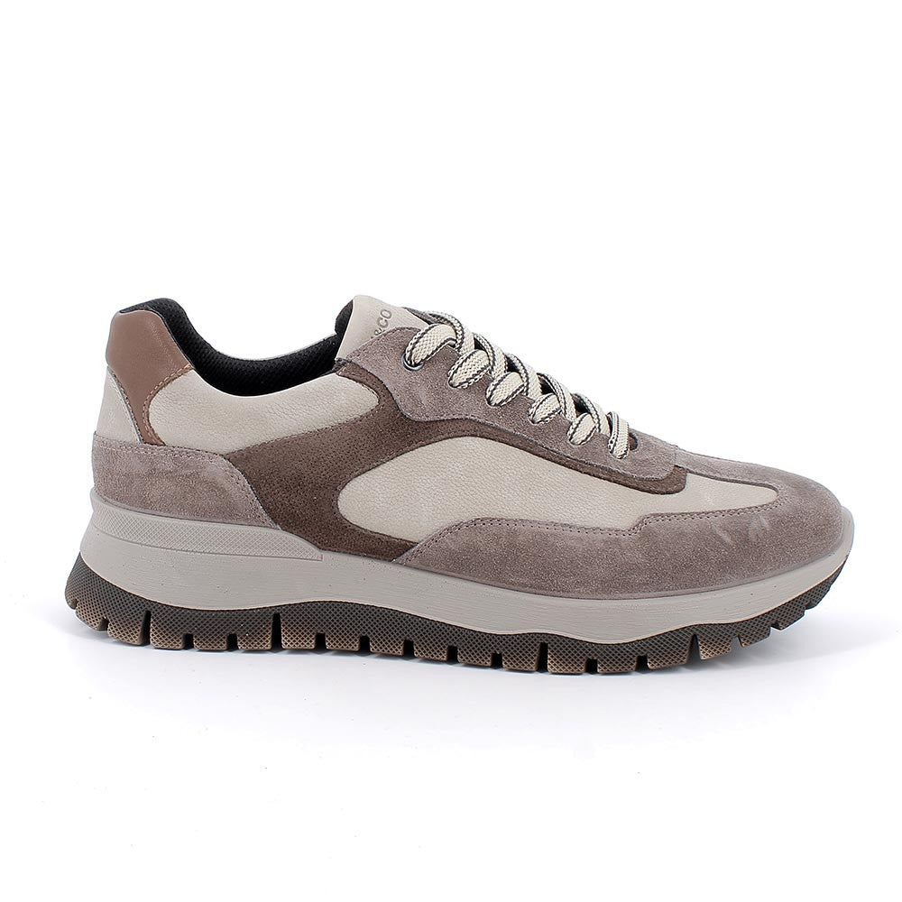 Sneakers IGI&CO scarpa sportiva uomo MADE IN ITALY in camoscio special e nabuk fango