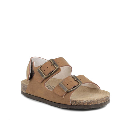 Sandalo PRIMIGI modello BIRK scarpa bambino in nabuk atene marrone