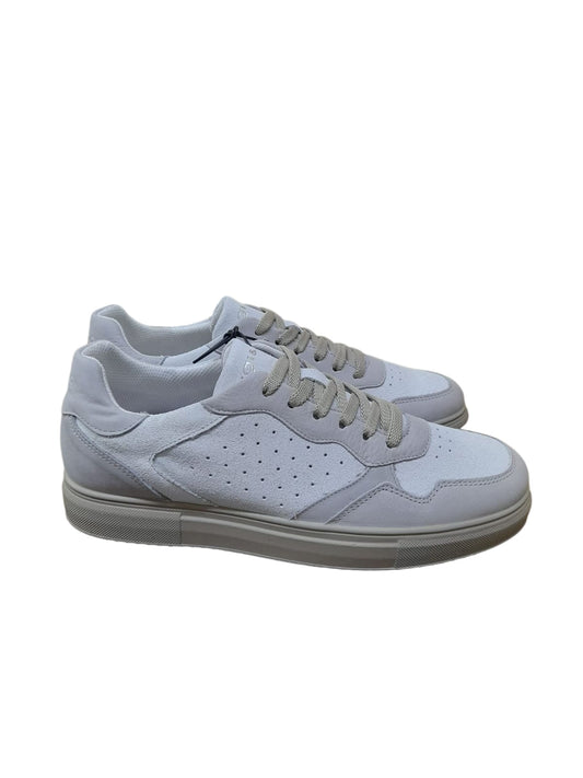Sneakers IGI&CO scarpa sportiva MADE IN ITALY da uomo camoscio bianco e  nabuk grigio