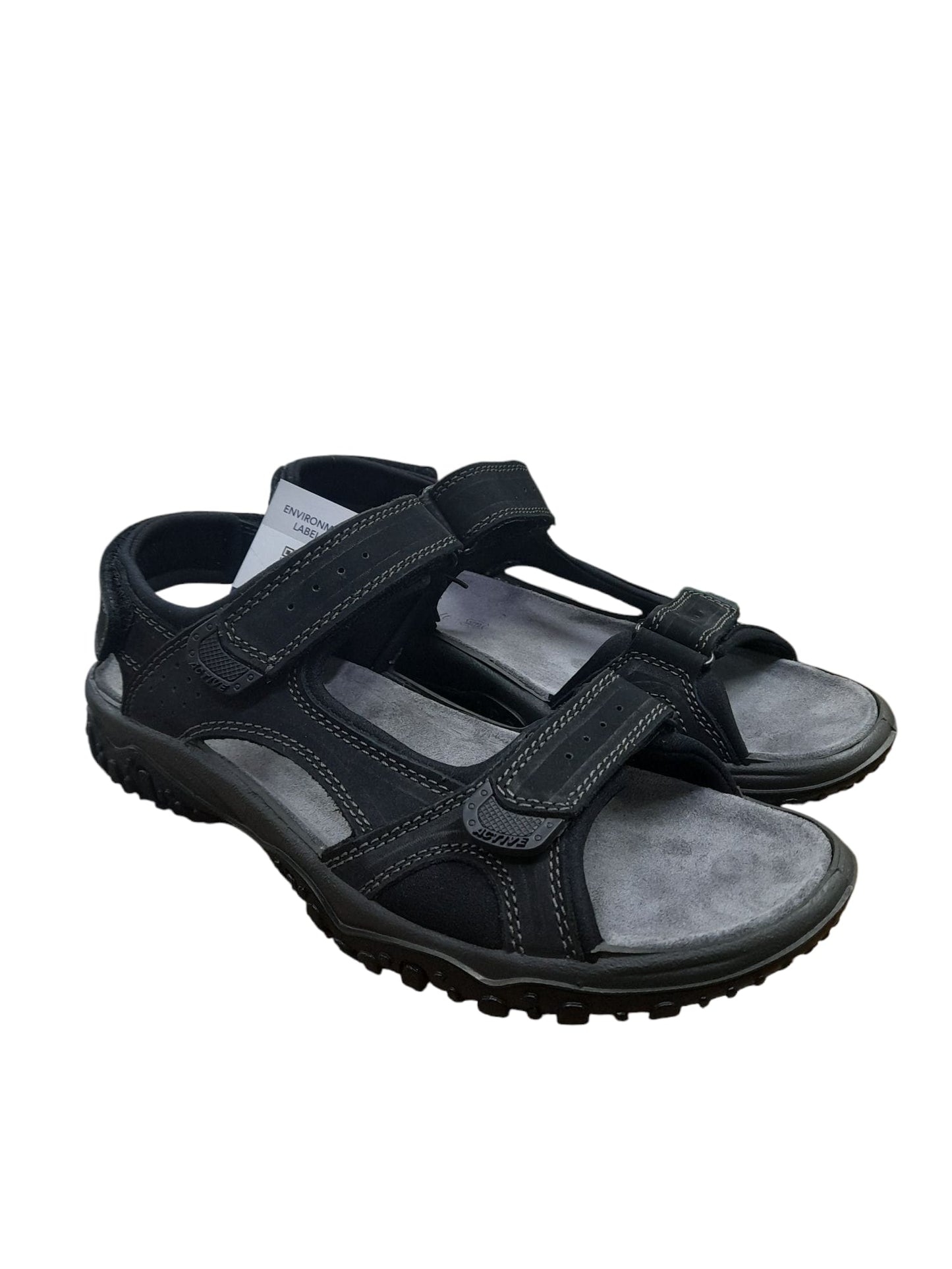 Sandalo ENVAL SOFT uomo MADE IN ITALY in nabuk liscio nero