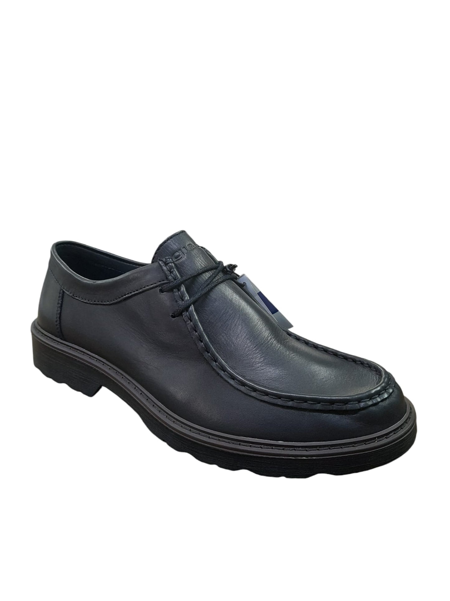 Scarpa IGI&CO stringata da uomo MADE IN ITALY in pelle/vitello morbido alfa nero