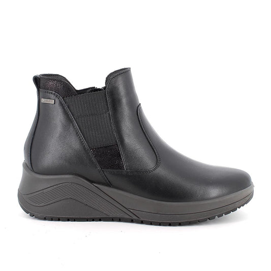 Tronchetto IGI&CO scarpotto/stivaletto donna MADE IN ITALY pelle/nappa neraGORE-TEX