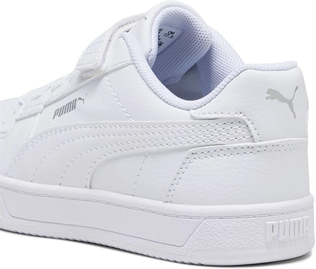 Sneaker PUMA CAVEN 2.0 AC + PS scarpa ginnastica bambino in pelle bianco con strappo