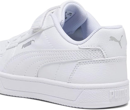 Sneaker PUMA CAVEN 2.0 AC + PS scarpa ginnastica bambino in pelle bianco con strappo